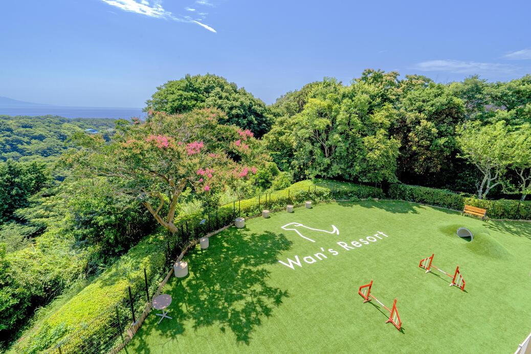 Wan's Resort 山中湖屋上にあるdog park。わんちゃん(ペット)がのびのび走り回れます。